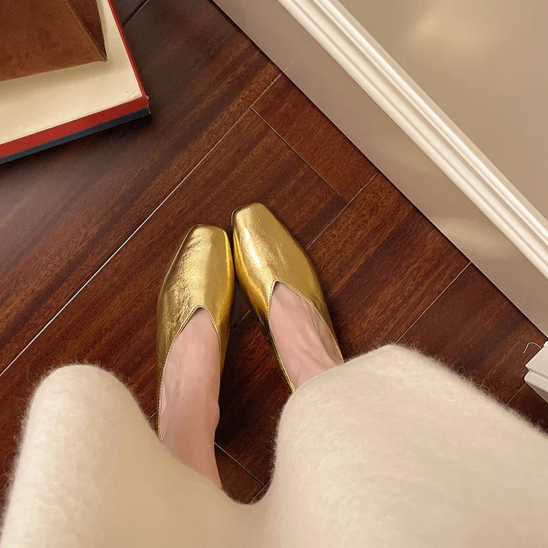 Lyra | Mules effetto metallizzato