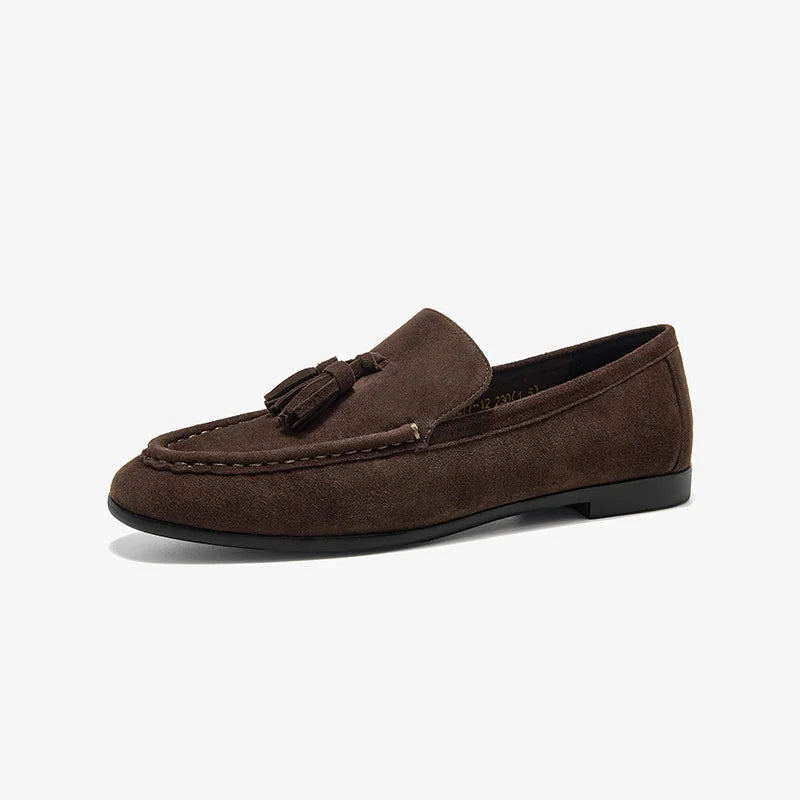 Vera | Mocassini in camoscio con nappa