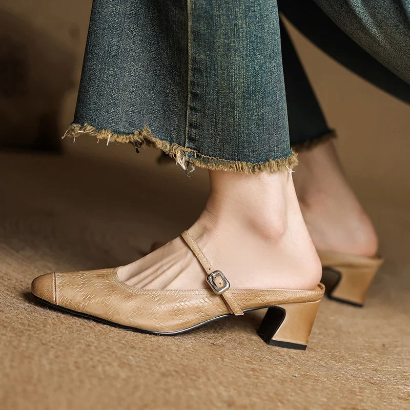Becky | Mules Mary Jane in vera pelle