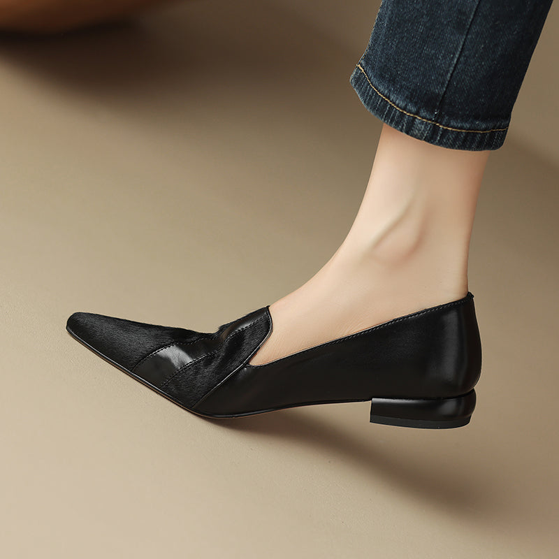 Kiara | Ballerine in vera pelle effetto cavallino