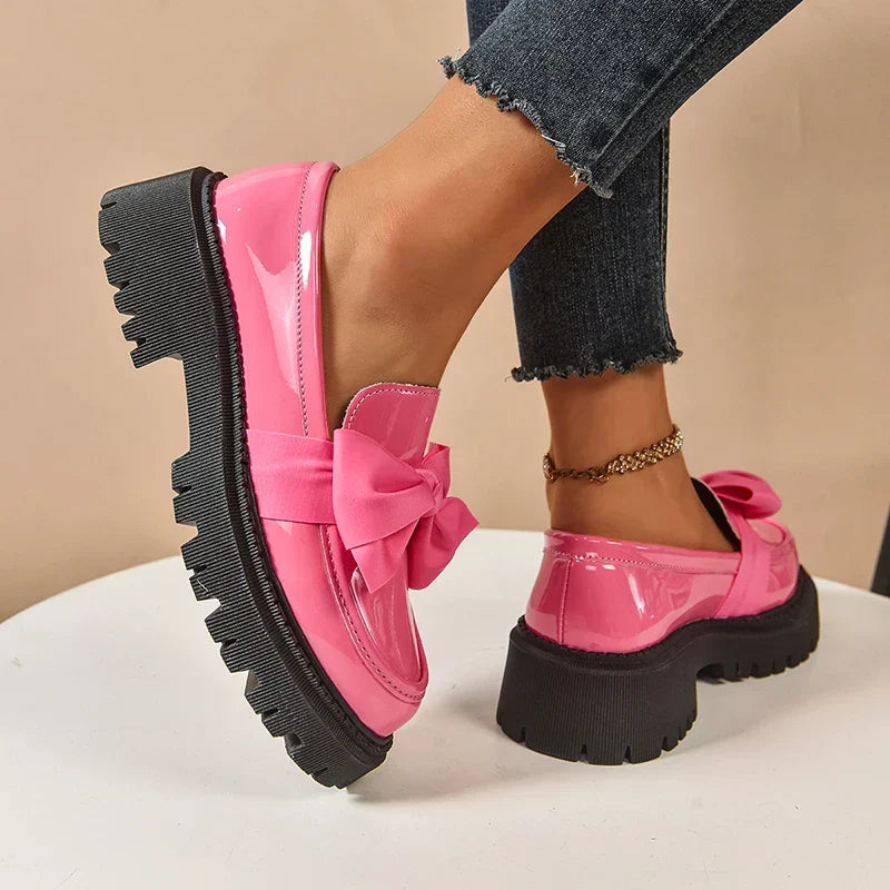 Nori | Scarpe con plateau e fiocco