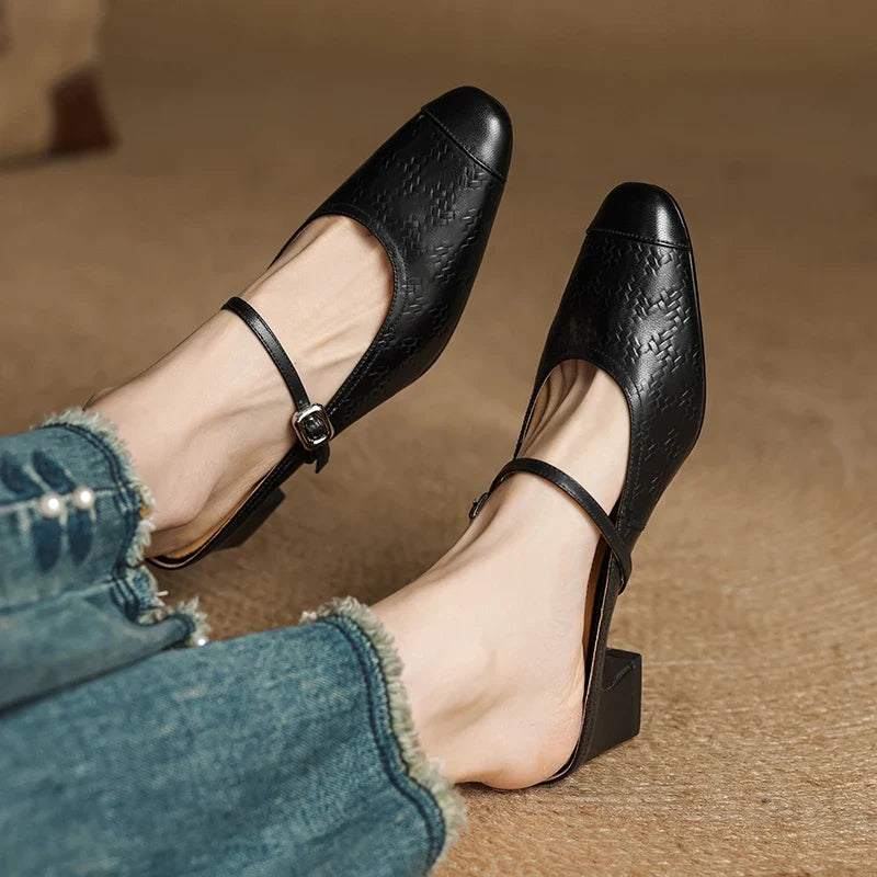 Becky | Mules Mary Jane in vera pelle