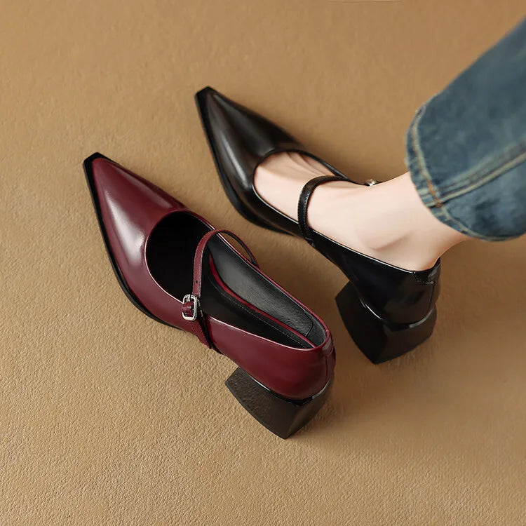 Maden | Mary Jane in vera pelle lucida