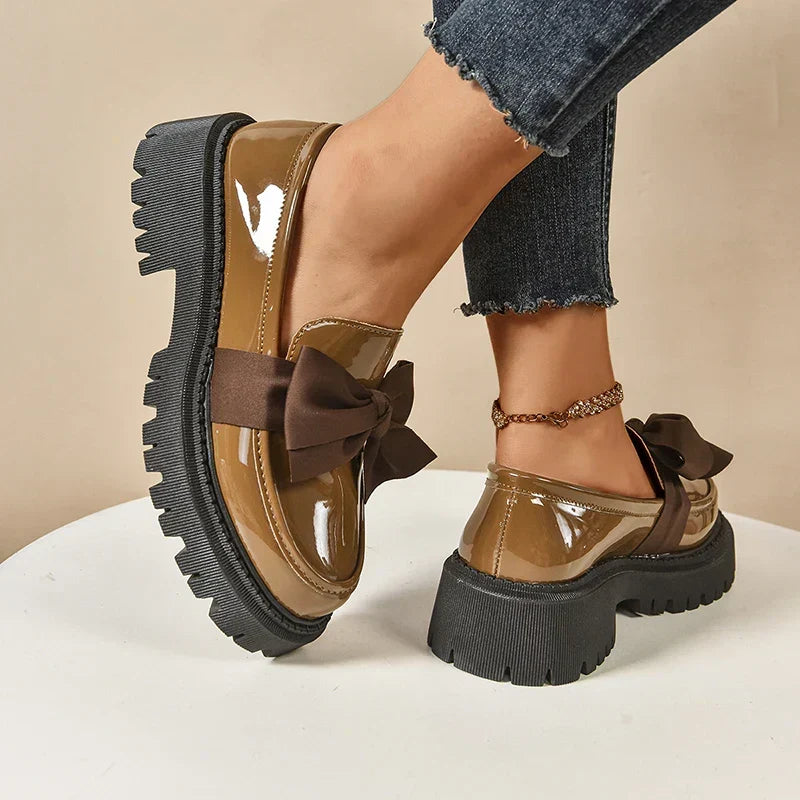 Nori | Scarpe con plateau e fiocco
