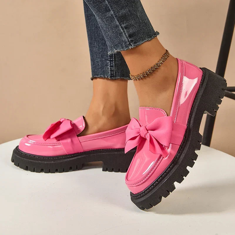 Nori | Scarpe con plateau e fiocco