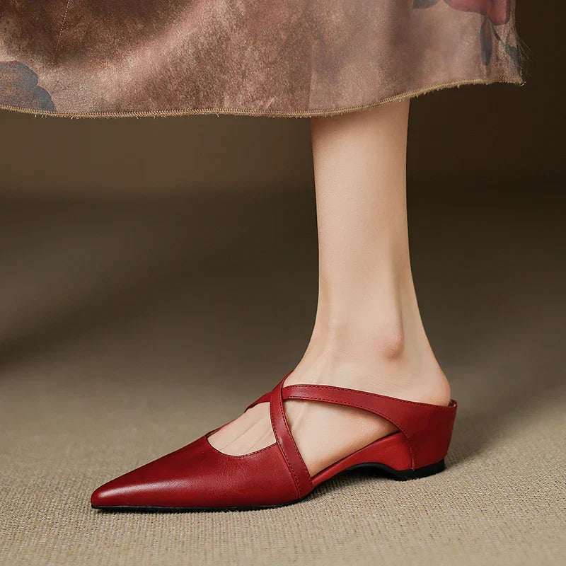 Pamela | Mules in vera pelle a punta