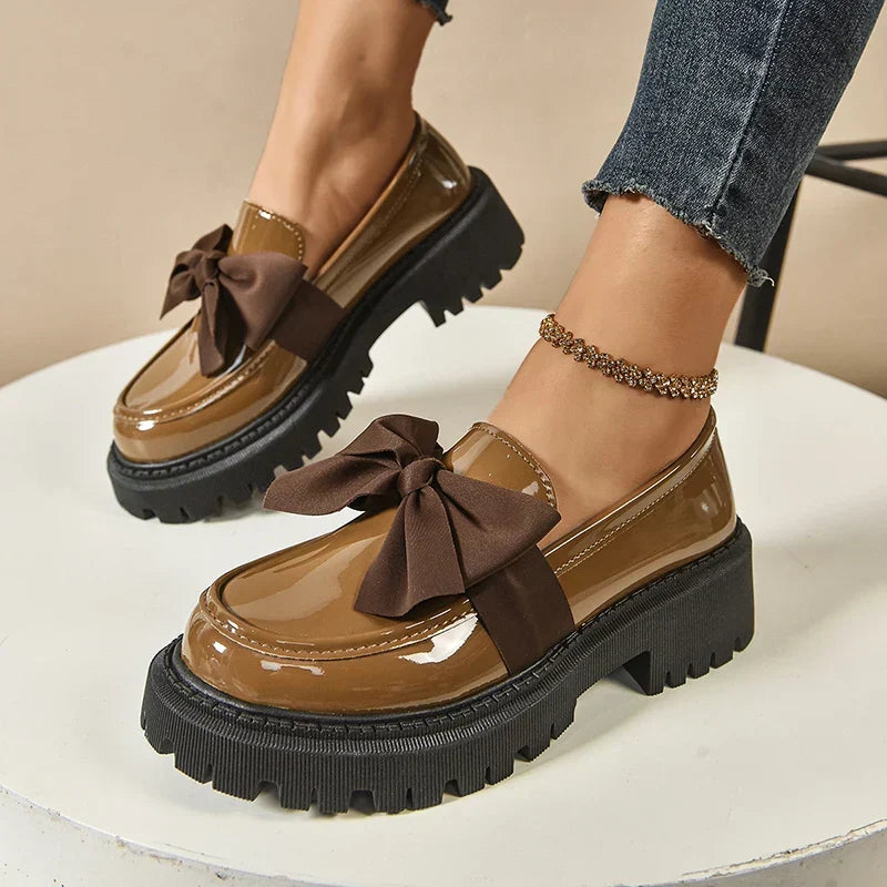 Nori | Scarpe con plateau e fiocco