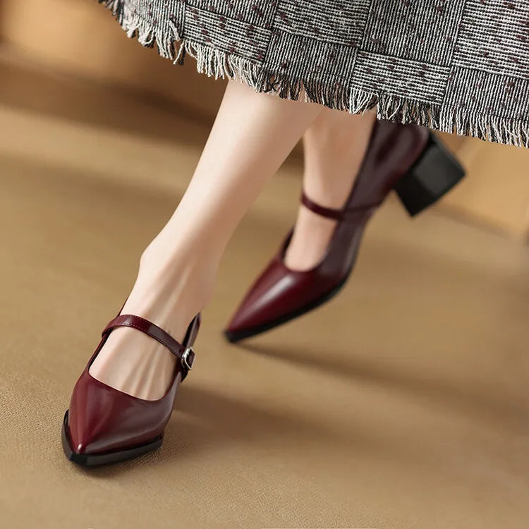 Maden | Mary Jane in vera pelle lucida