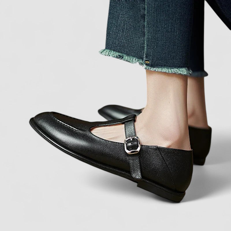 Amélie | Mary Jane brogue con tacco basso
