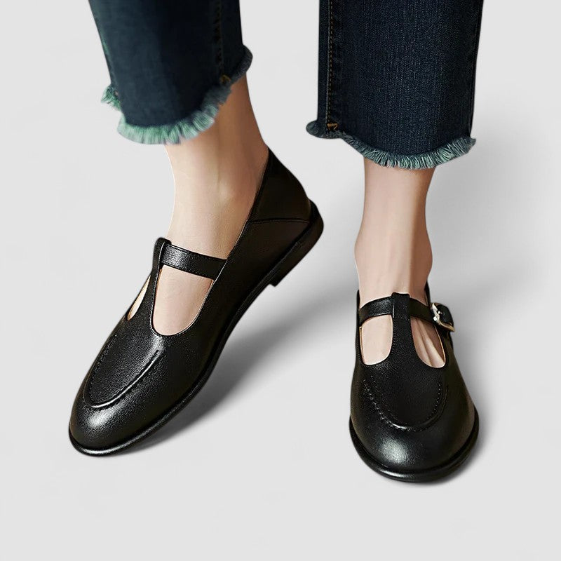 Amélie | Mary Jane brogue con tacco basso