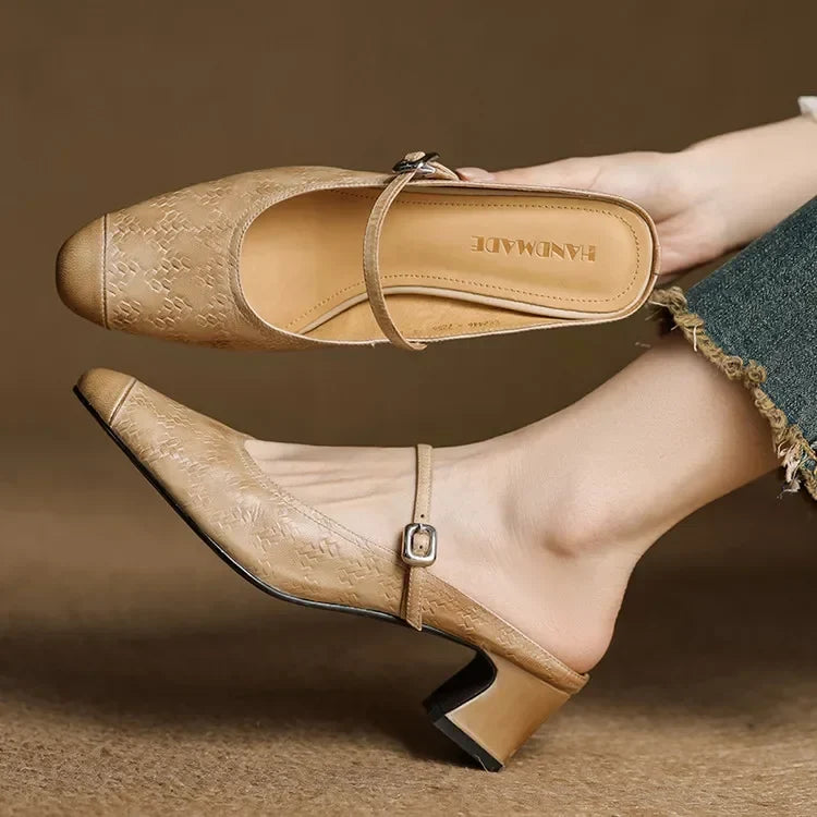 Becky | Mules Mary Jane in vera pelle