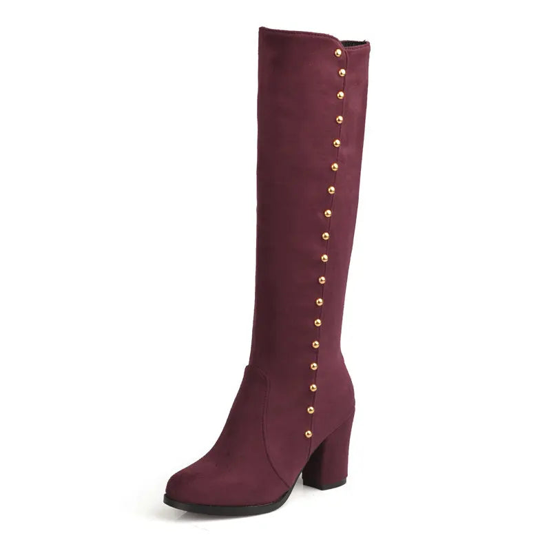 Haven Stud – Stivali al ginocchio con borchie
