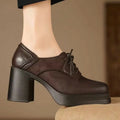 Elsa | Scarpe stringate con tacco largo