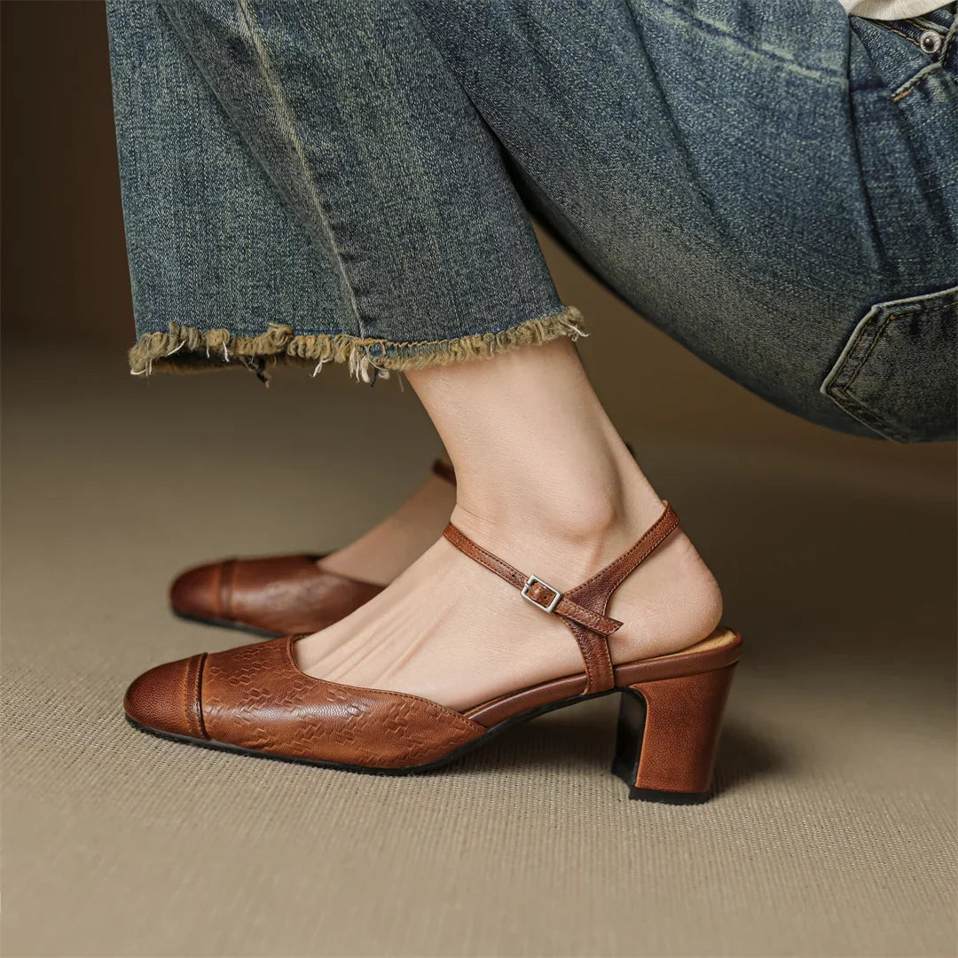 Neiro | Décolleté in vera pelle a punta tonda