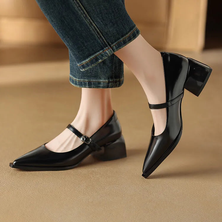 Maden | Mary Jane in vera pelle lucida