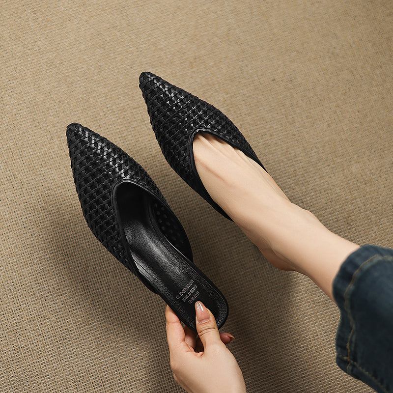 Zaina | Mules in vera pelle traforata