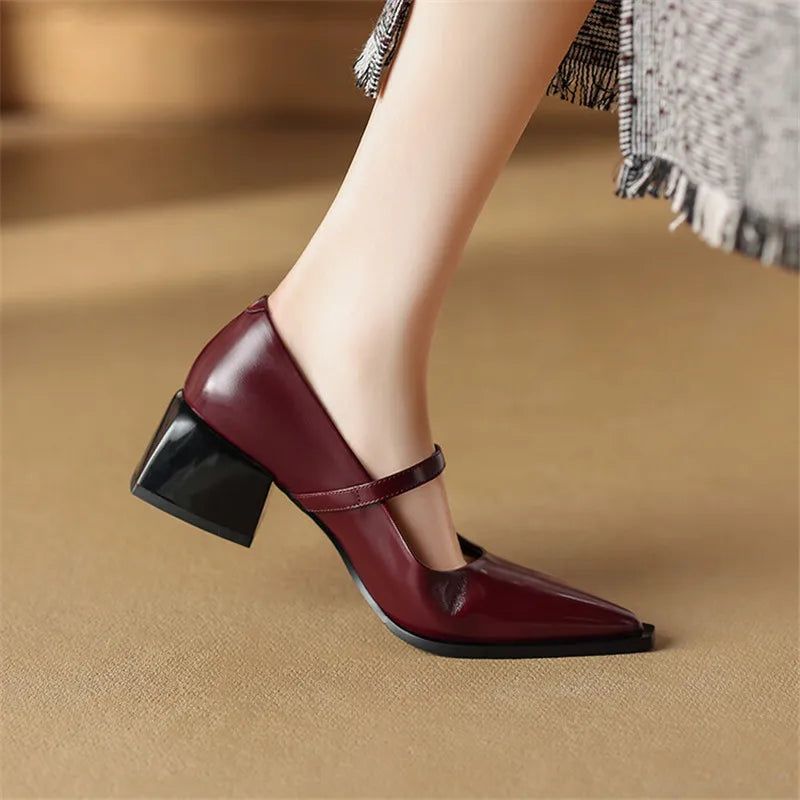 Maden | Mary Jane in vera pelle lucida