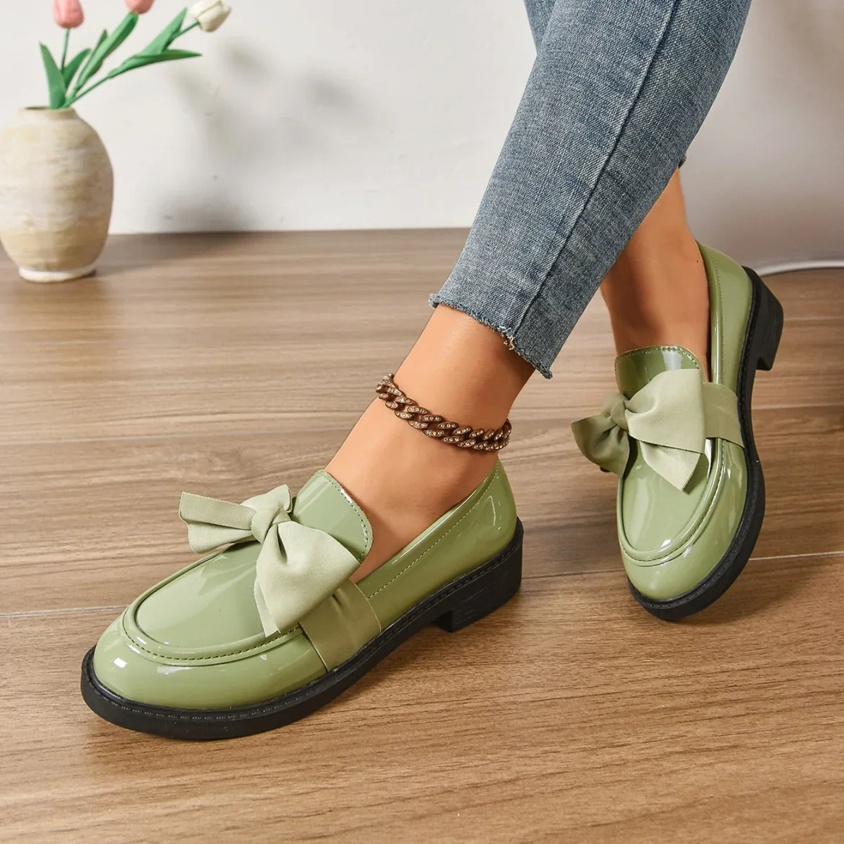 Kelis | Mocassini con fiocco e plateau