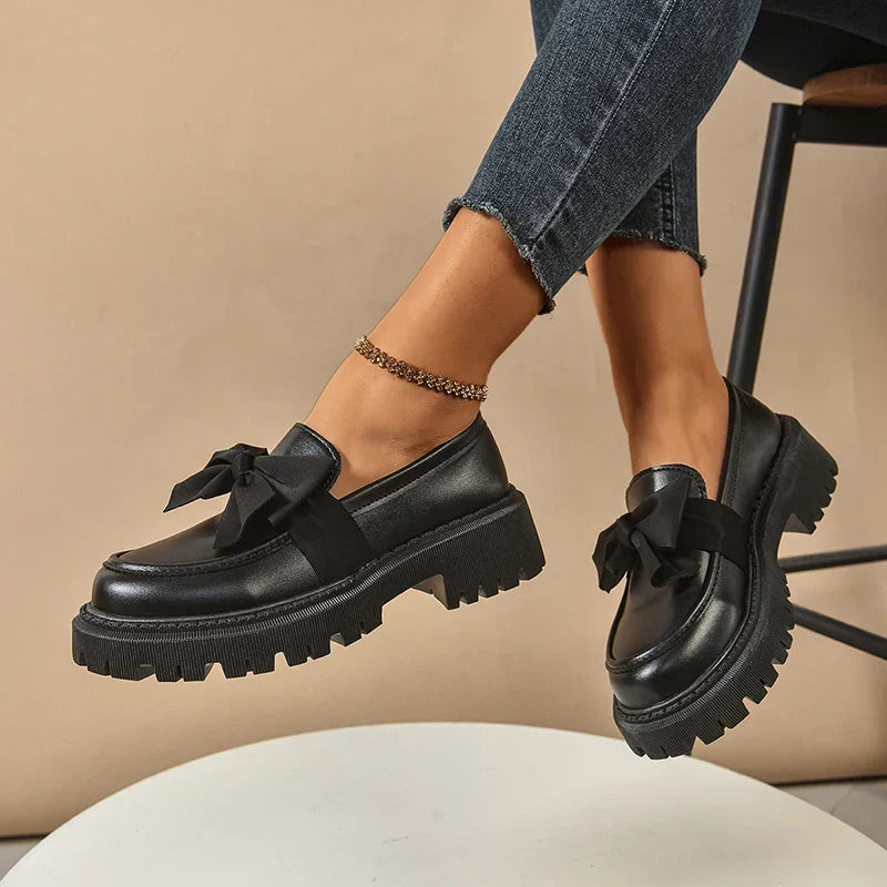 Nori | Scarpe con plateau e fiocco