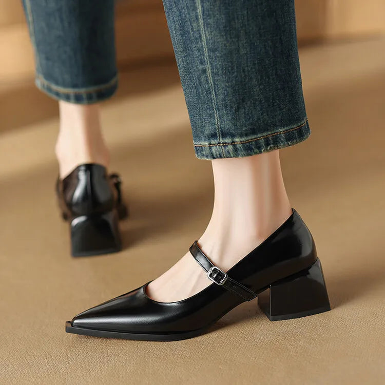 Maden | Mary Jane in vera pelle lucida