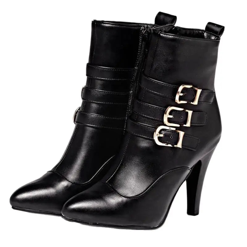 Arden – Stivaletti con tre cinturini e fibbie