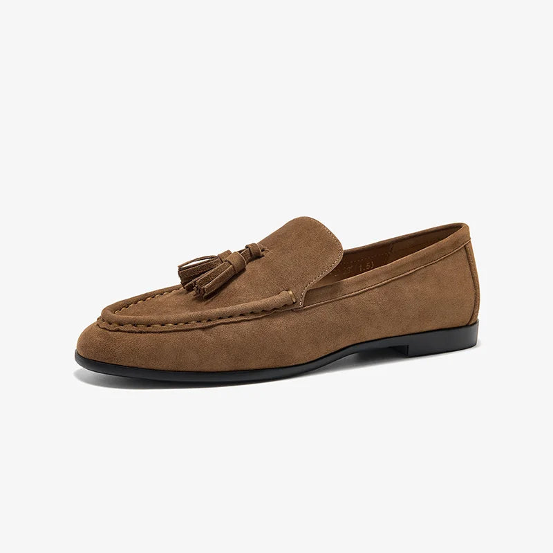 Vera | Mocassini in camoscio con nappa