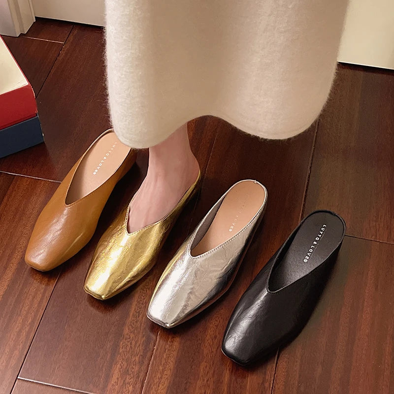 Lyra | Mules effetto metallizzato