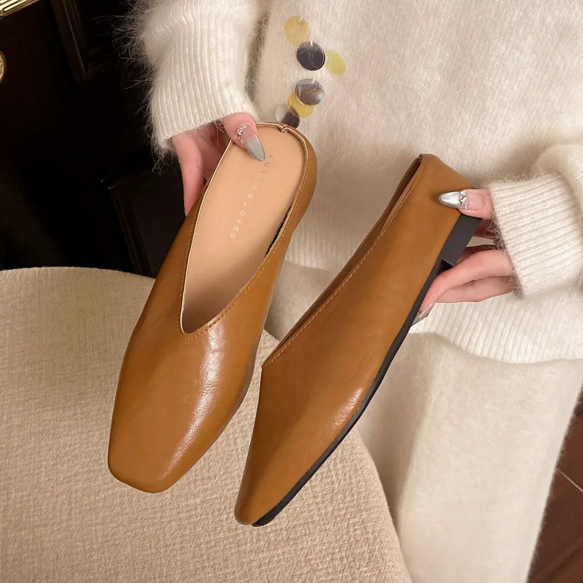 Lyra | Mules effetto metallizzato