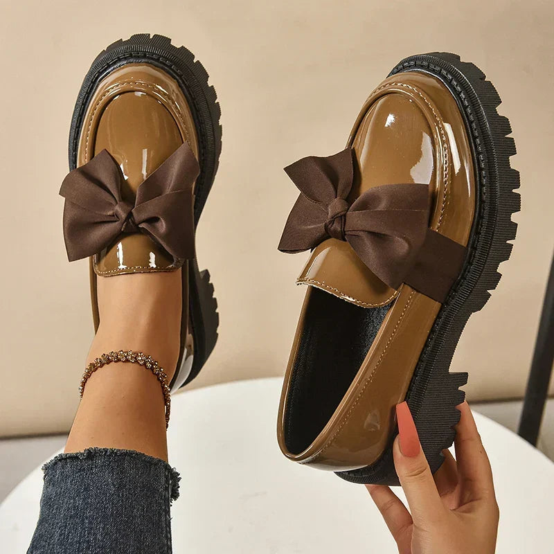 Nori | Scarpe con plateau e fiocco