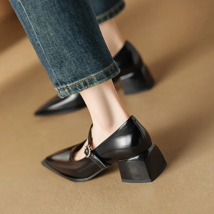 Maden | Mary Jane in vera pelle lucida