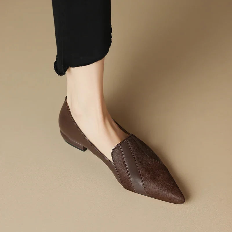 Kiara | Ballerine in vera pelle effetto cavallino