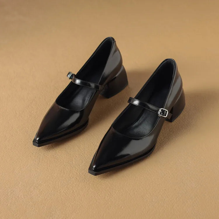 Maden | Mary Jane in vera pelle lucida