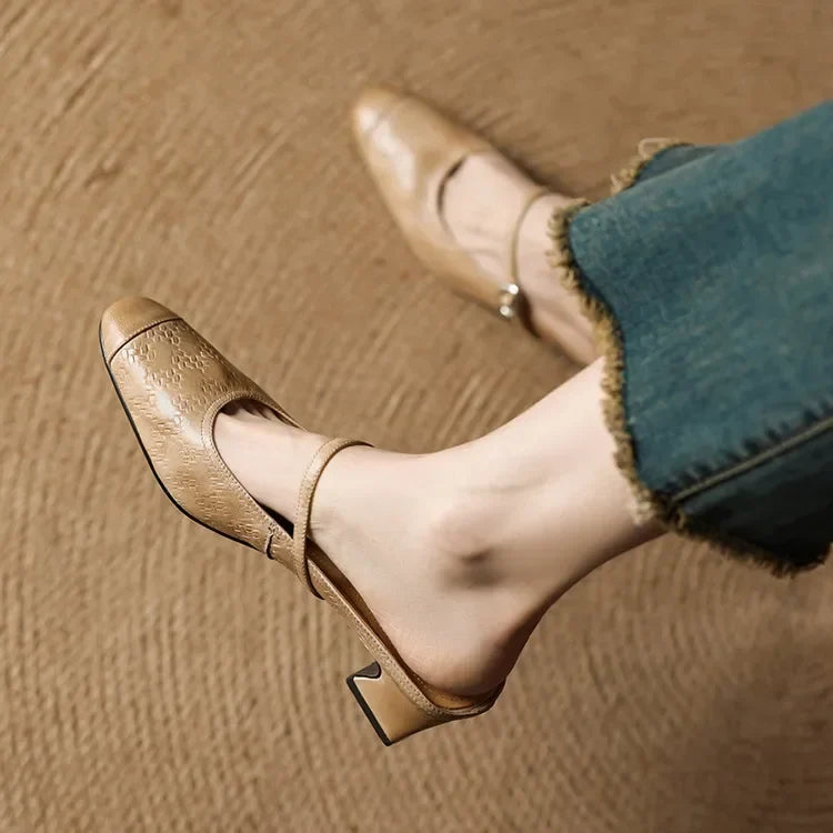 Becky | Mules Mary Jane in vera pelle