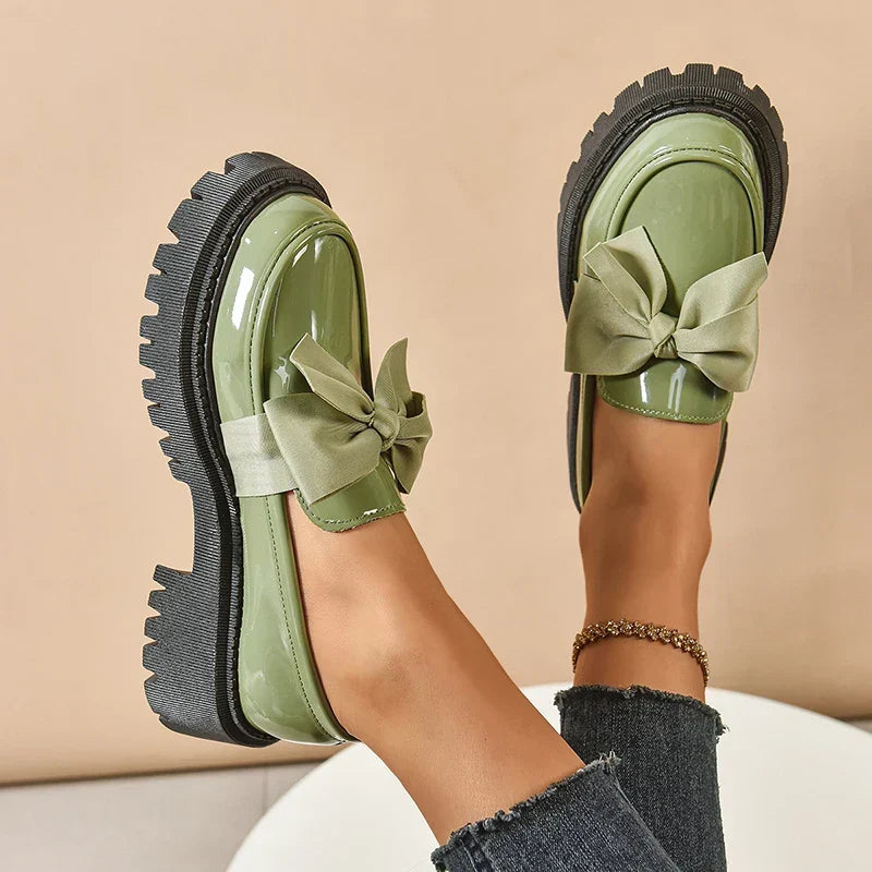 Nori | Scarpe con plateau e fiocco