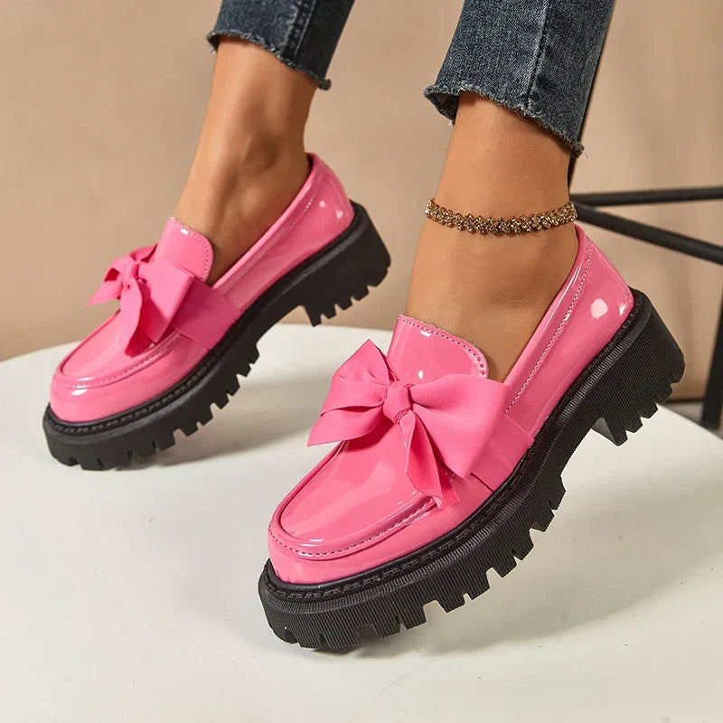 Nori | Scarpe con plateau e fiocco