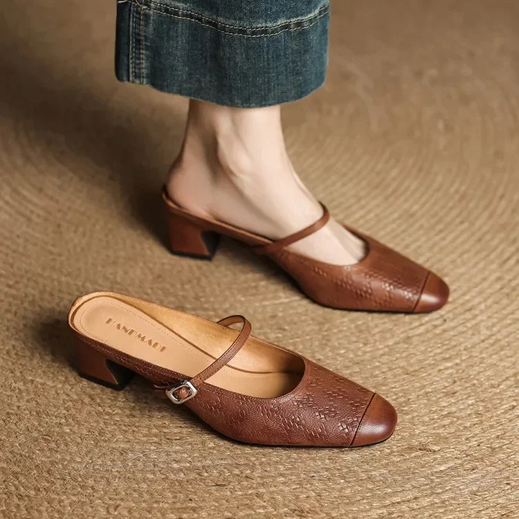 Becky | Mules Mary Jane in vera pelle
