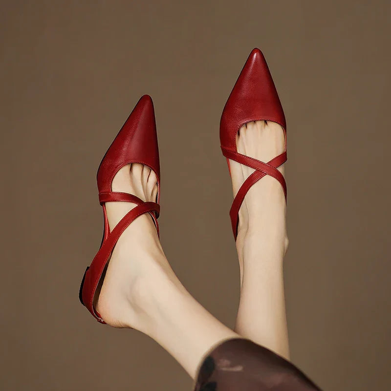 Pamela | Mules in vera pelle a punta
