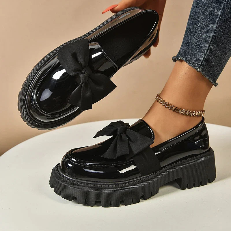 Nori | Scarpe con plateau e fiocco