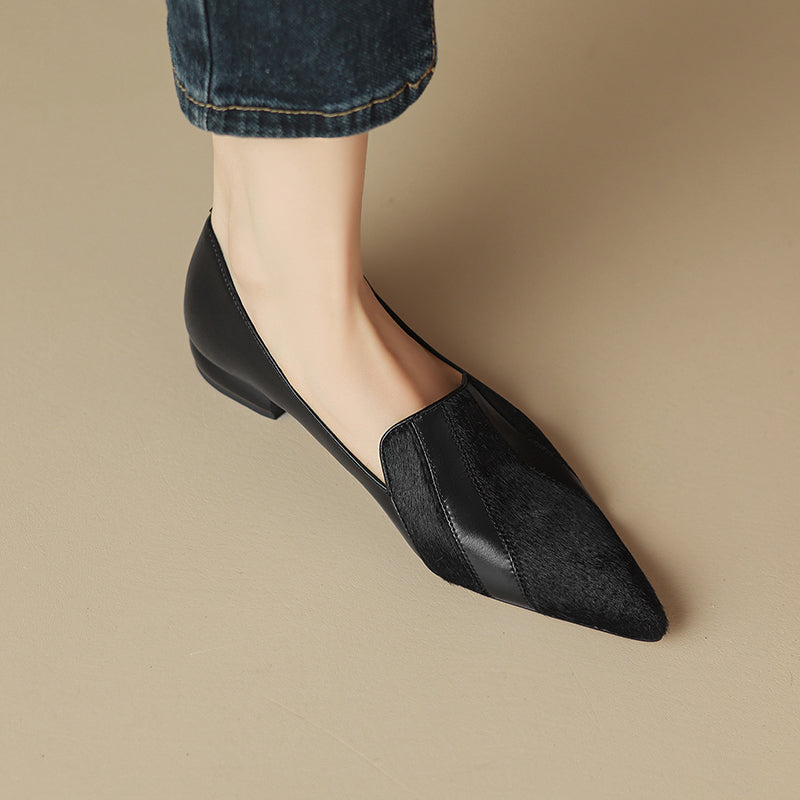 Kiara | Ballerine in vera pelle effetto cavallino