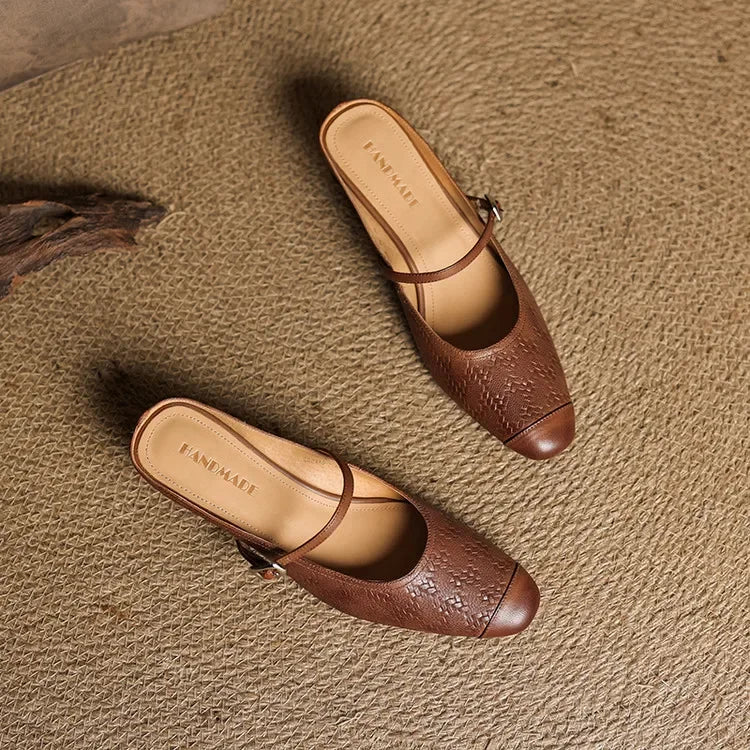 Becky | Mules Mary Jane in vera pelle