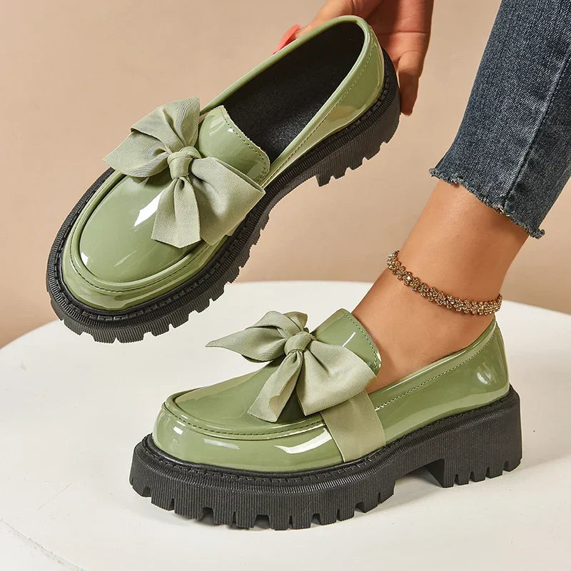 Nori | Scarpe con plateau e fiocco