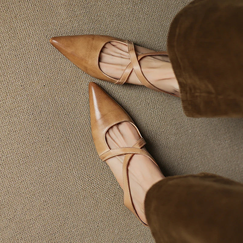 Pamela | Mules in vera pelle a punta