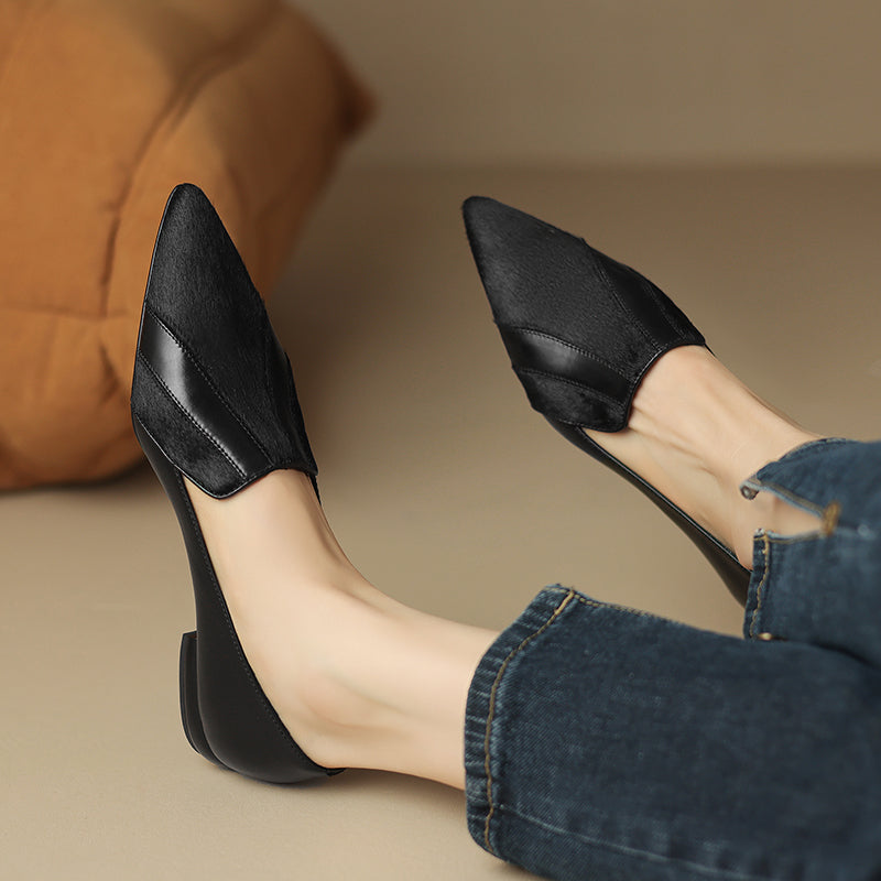 Kiara | Ballerine in vera pelle effetto cavallino