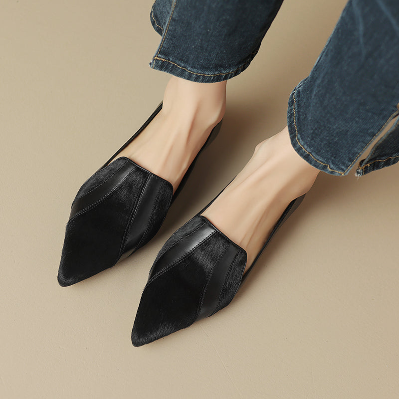 Kiara | Ballerine in vera pelle effetto cavallino