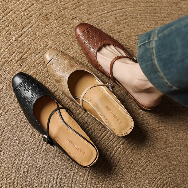 Becky | Mules Mary Jane in vera pelle