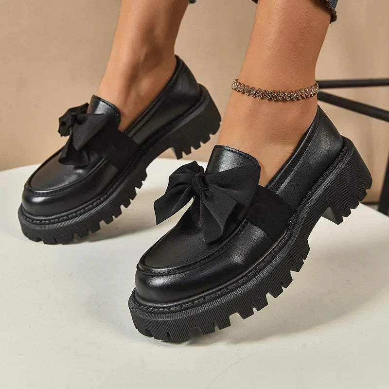 Nori | Scarpe con plateau e fiocco