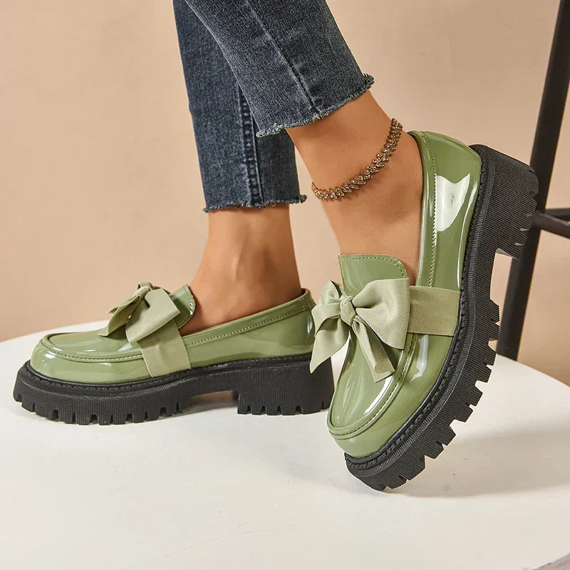 Nori | Scarpe con plateau e fiocco
