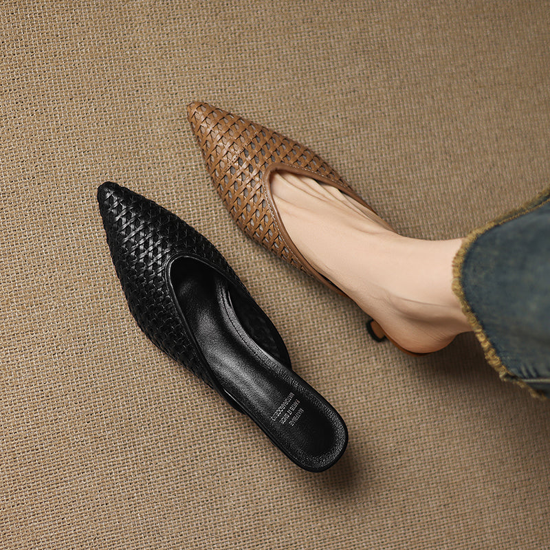 Zaina | Mules in vera pelle traforata