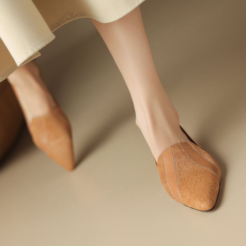 Kiara | Ballerine in vera pelle effetto cavallino