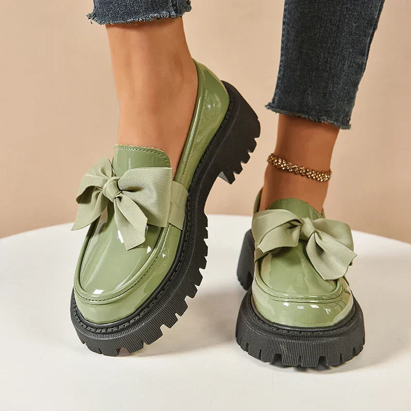Nori | Scarpe con plateau e fiocco